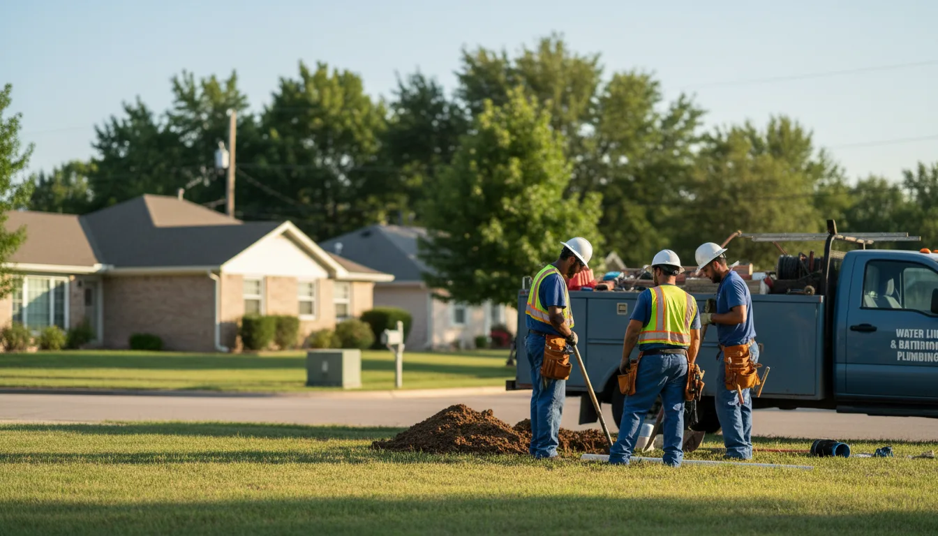 Residential water line and bathroom plumbing service in Offerle, KS
